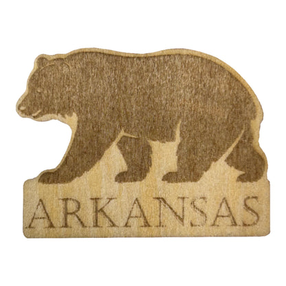 Arkansas Black Bear - Wooden Pin & Magnet