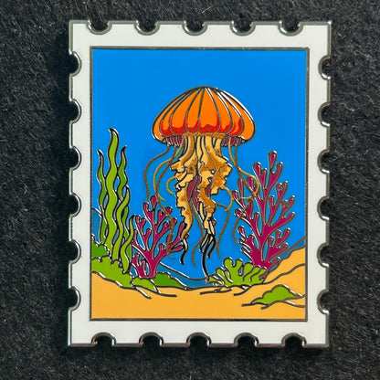 2025 - Pacific Sea Nettle Jellyfish Postage Stamp - Limited Release Pin