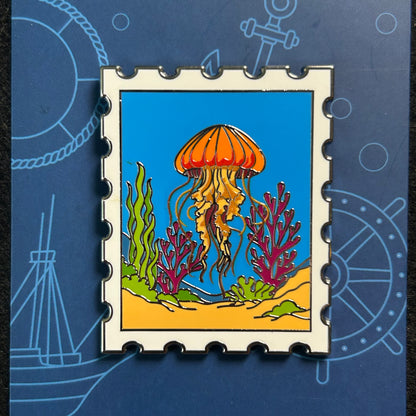 2025 - Pacific Sea Nettle Jellyfish Postage Stamp - Limited Release Pin