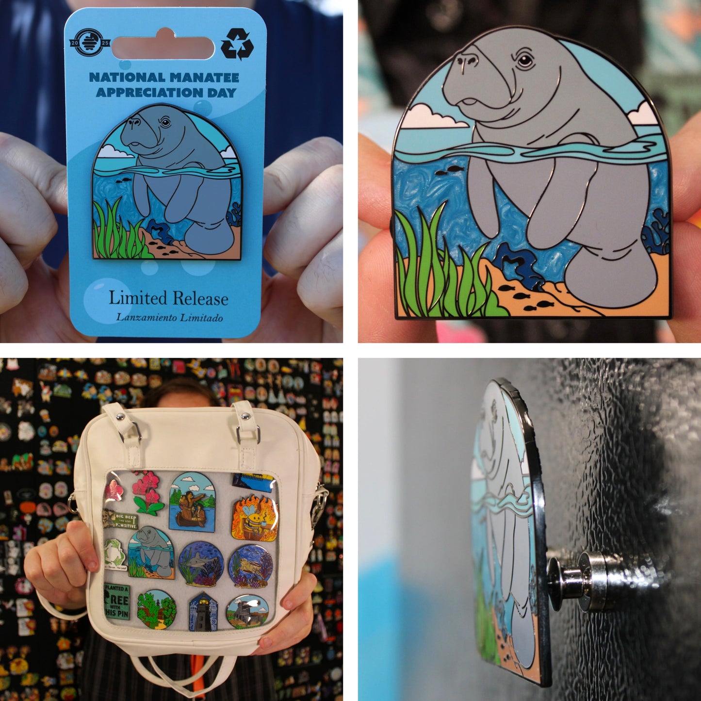 National Manatee Appreciation Day Pin With Magnet