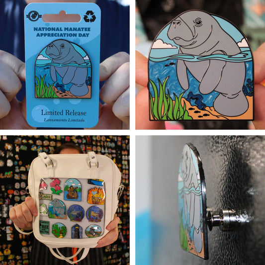 National Manatee Appreciation Day Pin With Magnet