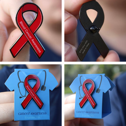 Blood Cancer Awareness Ribbon - Lapel Pin With Magnet