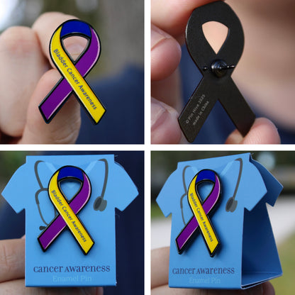 Bladder Cancer Awareness Ribbon - Lapel Pin With Magnet