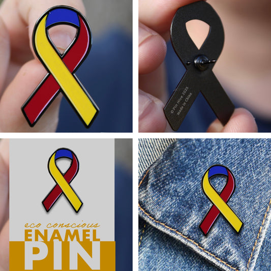 Trisomy Awareness Ribbon Pin With Magnet