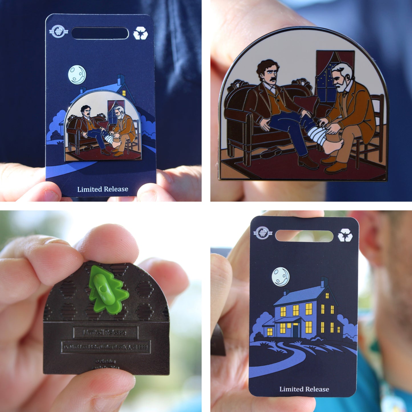 Dr Mudd and John Wilkes Booth - Historical Series Pin With Magnet