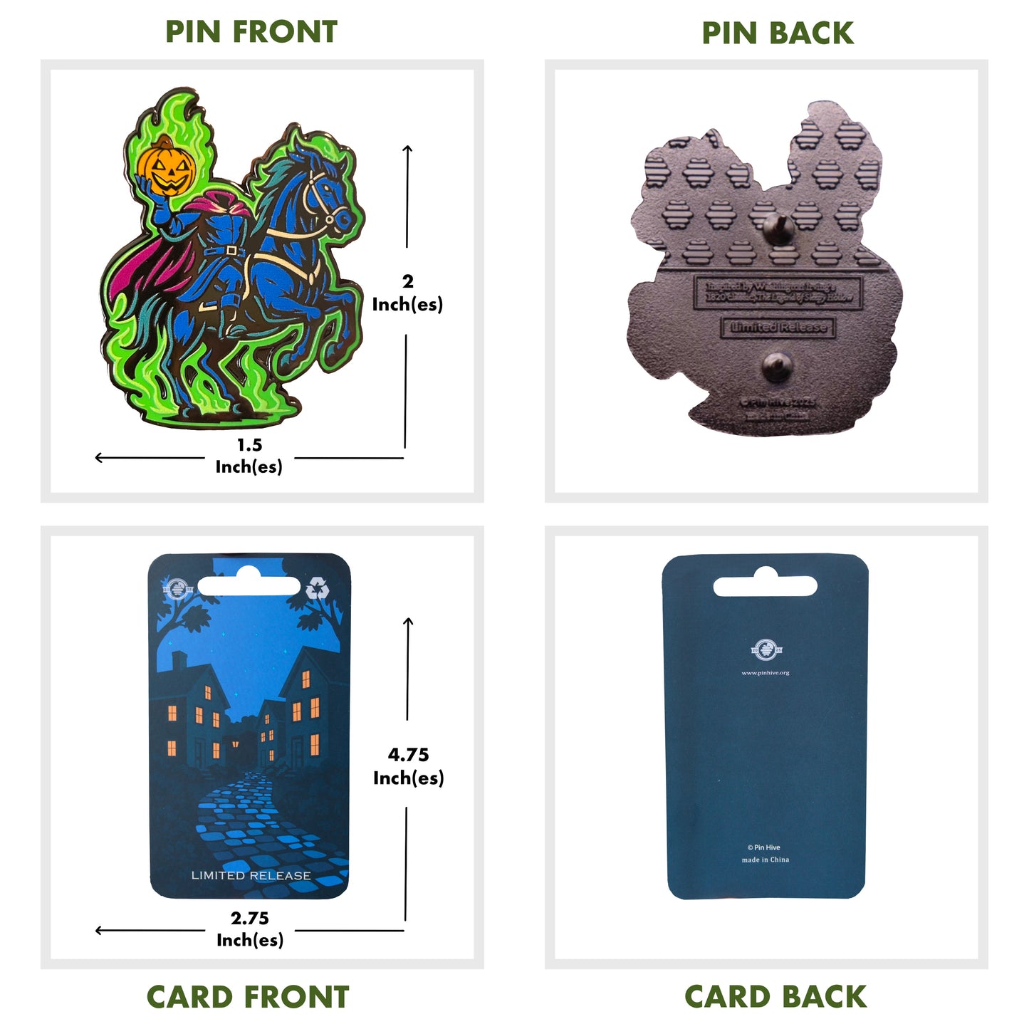 Headless Horseman Pin With Magnet - Legend of Sleepy Hollow