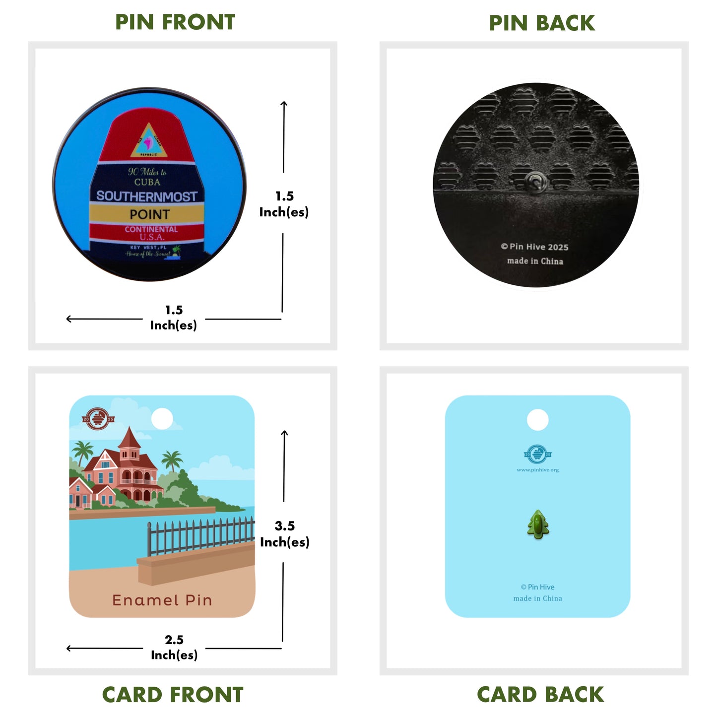 Southernmost Point Pin With Magnet - Key West, Florida