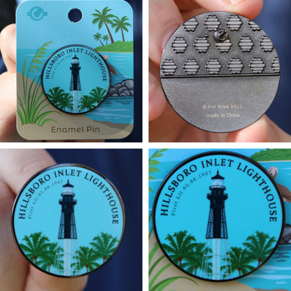 Hillsboro Inlet - Florida Lighthouse Pin With Magnet