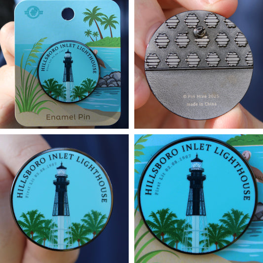 Hillsboro Inlet - Florida Lighthouse Pin With Magnet