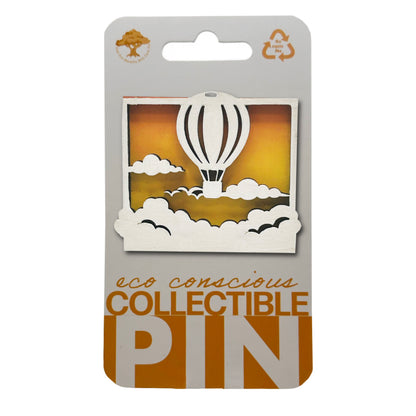 Hot Air Balloon at Sunset - Wooden Pin & Magnet
