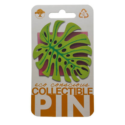 Monstera Leaf - Wooden Pin & Magnet