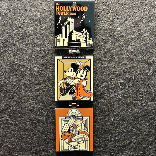 2024 - Tower of Terror - Hinge - Mickey, Minnie, and Donald - Disney Pin
