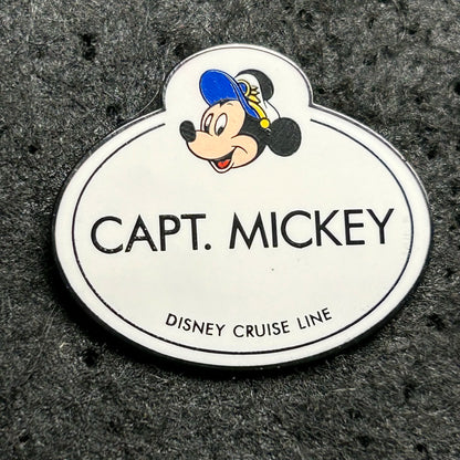 Vintage - Captain Mickey - Disney Cruise Line - Name Tag - Disney Pin