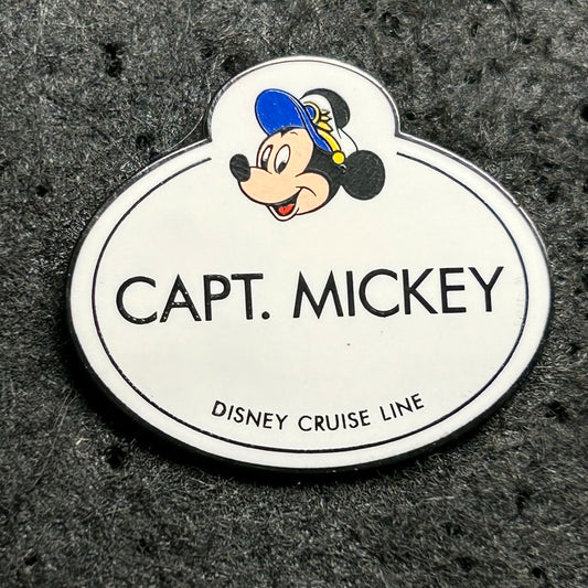 Vintage - Captain Mickey - Disney Cruise Line - Name Tag - Disney Pin