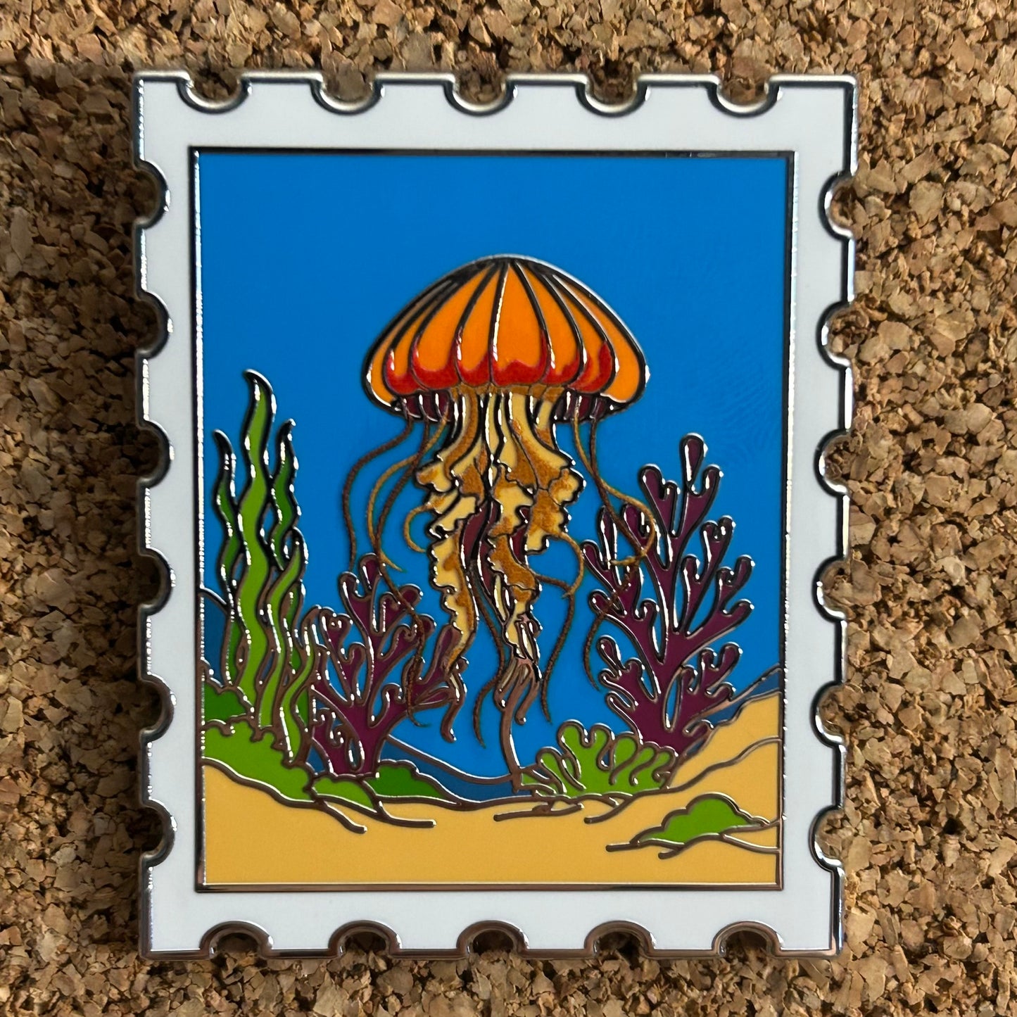 2025 - Pacific Sea Nettle Jellyfish Postage Stamp - Limited Release Pin