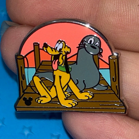 2020 - Pluto with Seal - California Activities - Hidden Mickey - Pin