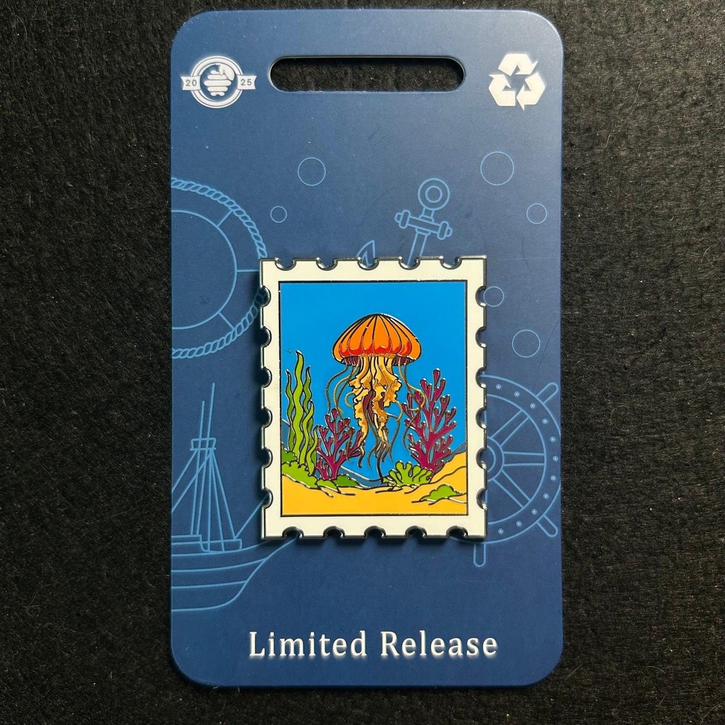 2025 - Pacific Sea Nettle Jellyfish Postage Stamp - Limited Release Pin