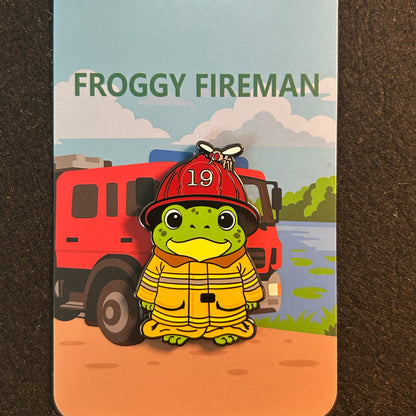 2025 - Froggy Fireman - Critter Careers Pin