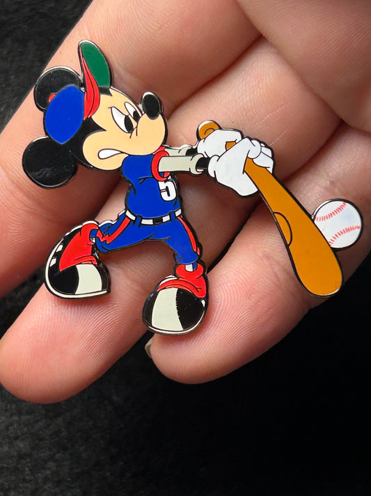 2001 - Mickey Mouse - Swinging a Bat - LE 3,000 - Disney Pin