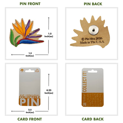 Bird of Paradise - Wooden Pin & Magnet