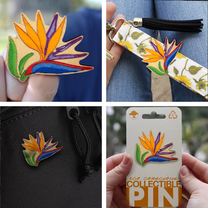 Bird of Paradise - Wooden Pin & Magnet
