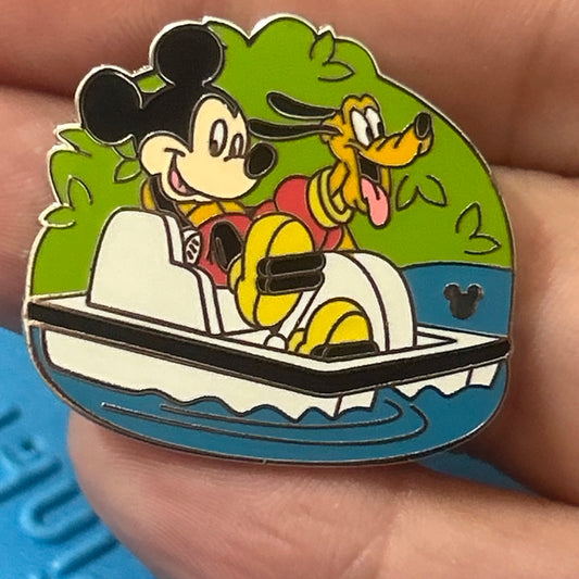 2005 - Mickey and Pluto - Paddle Boat - Hidden Mickey - Pin