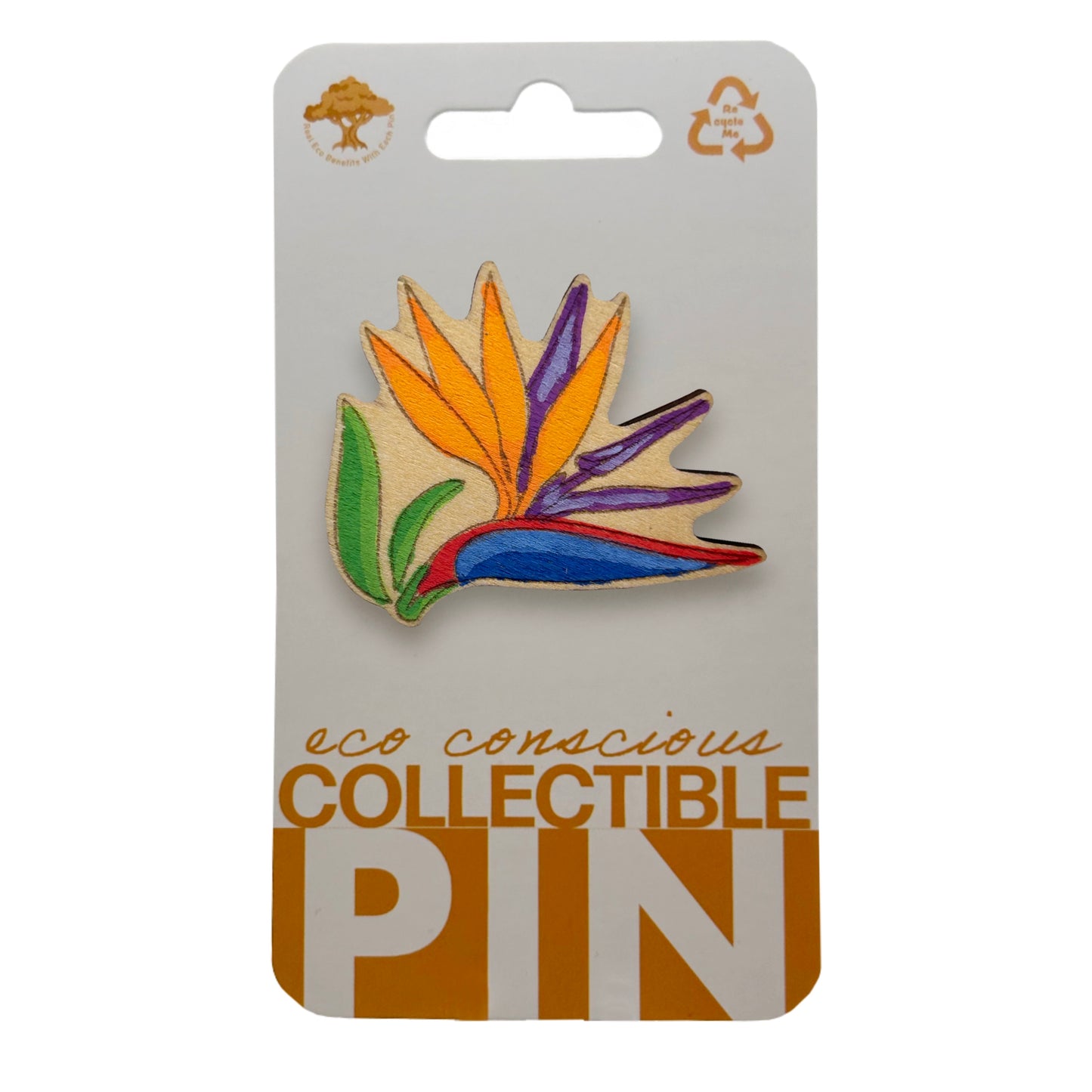 Bird of Paradise - Wooden Pin & Magnet