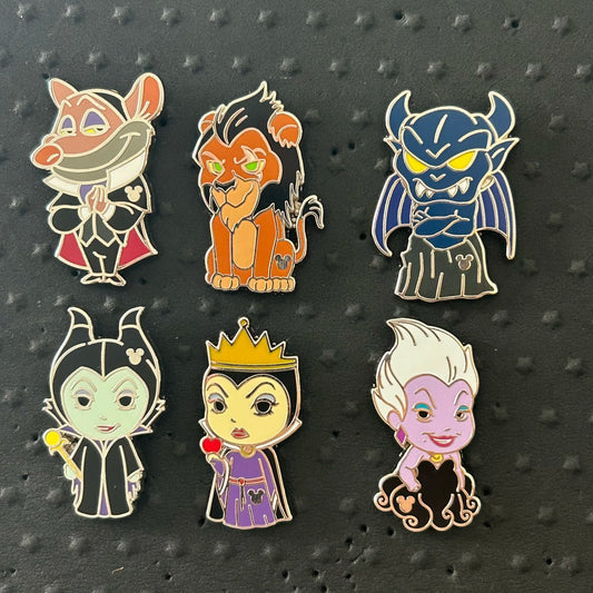 FULL SET - 2024 - Villains - Hidden Disney - WDW - Mystery Pins