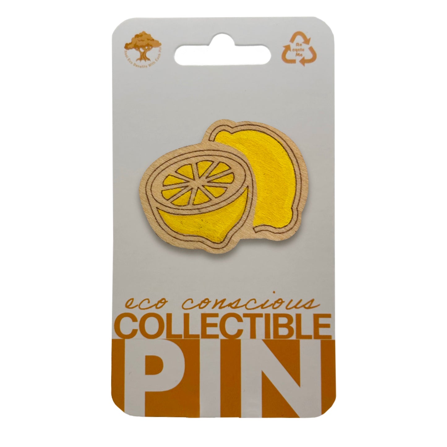 Lemons - Wooden Pin & Magnet
