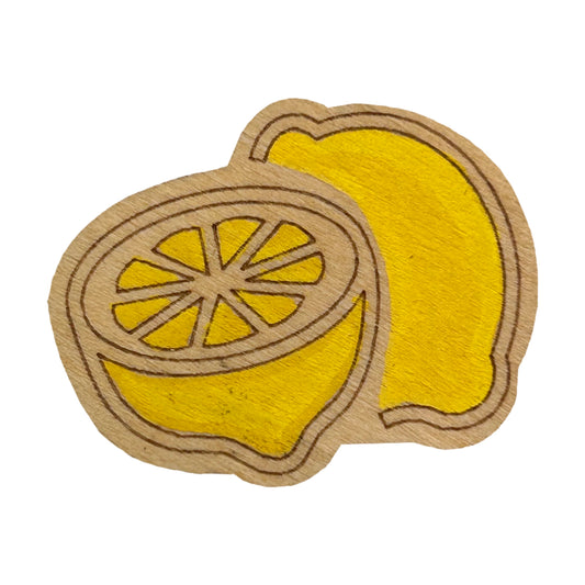 Lemons - Wooden Pin & Magnet