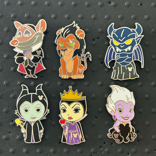 FULL SET - 2024 - Villains - Hidden Disney - WDW - Mystery Pins
