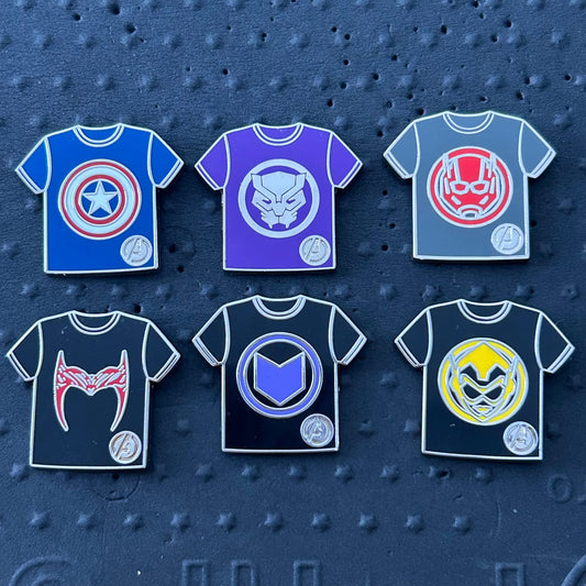 FULL SET - 2024 - Marvel Tshirts - WDW - Marvel - Hidden Disney - Pin