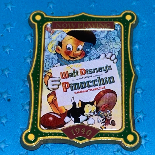 2001 - Pinocchio and Figaro - Movie Poster - Disney Pin