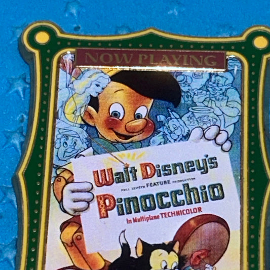 2001 - Pinocchio and Figaro - Movie Poster - Disney Pin