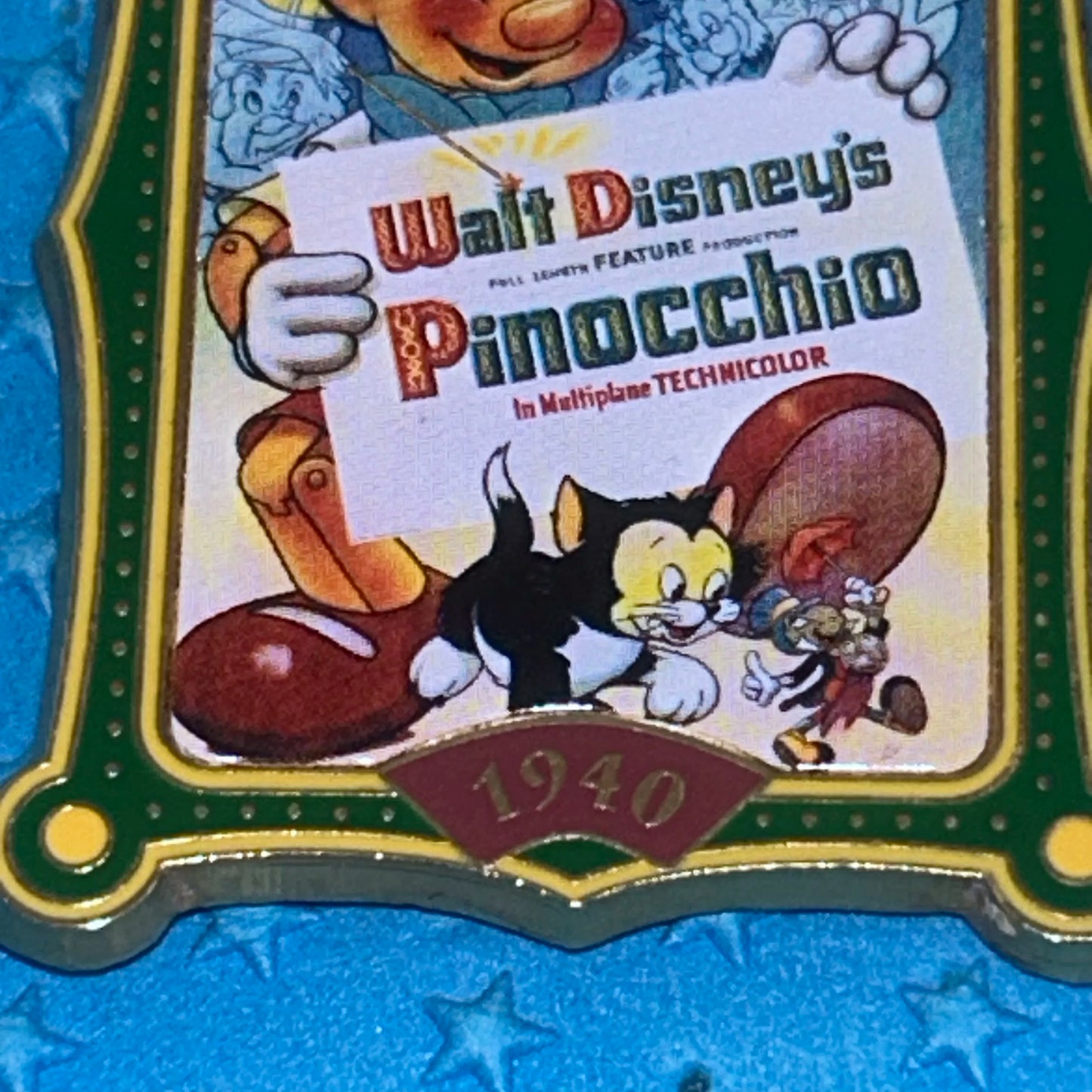 2001 - Pinocchio and Figaro - Movie Poster - Disney Pin