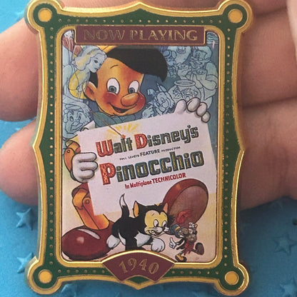 2001 - Pinocchio and Figaro - Movie Poster - Disney Pin