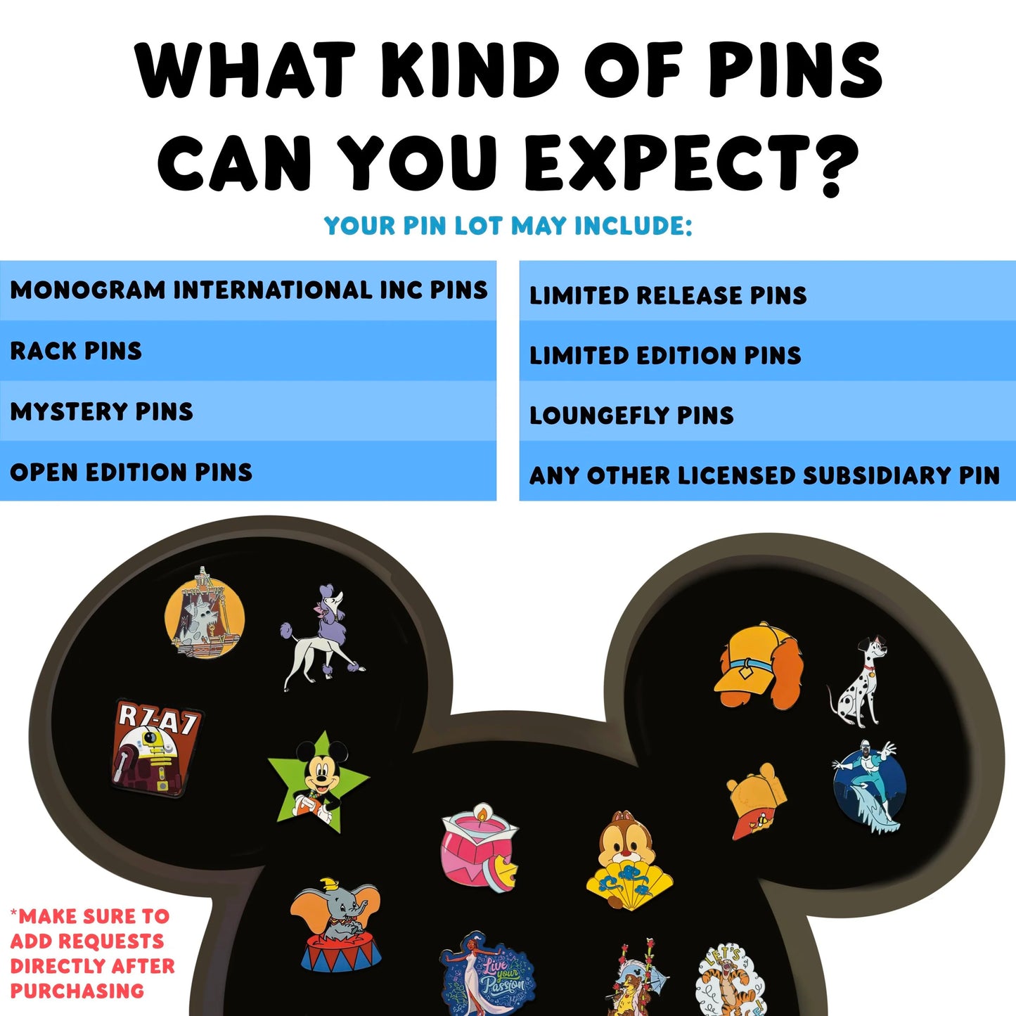 Bulk Disney Pin Lot (5 Pins)