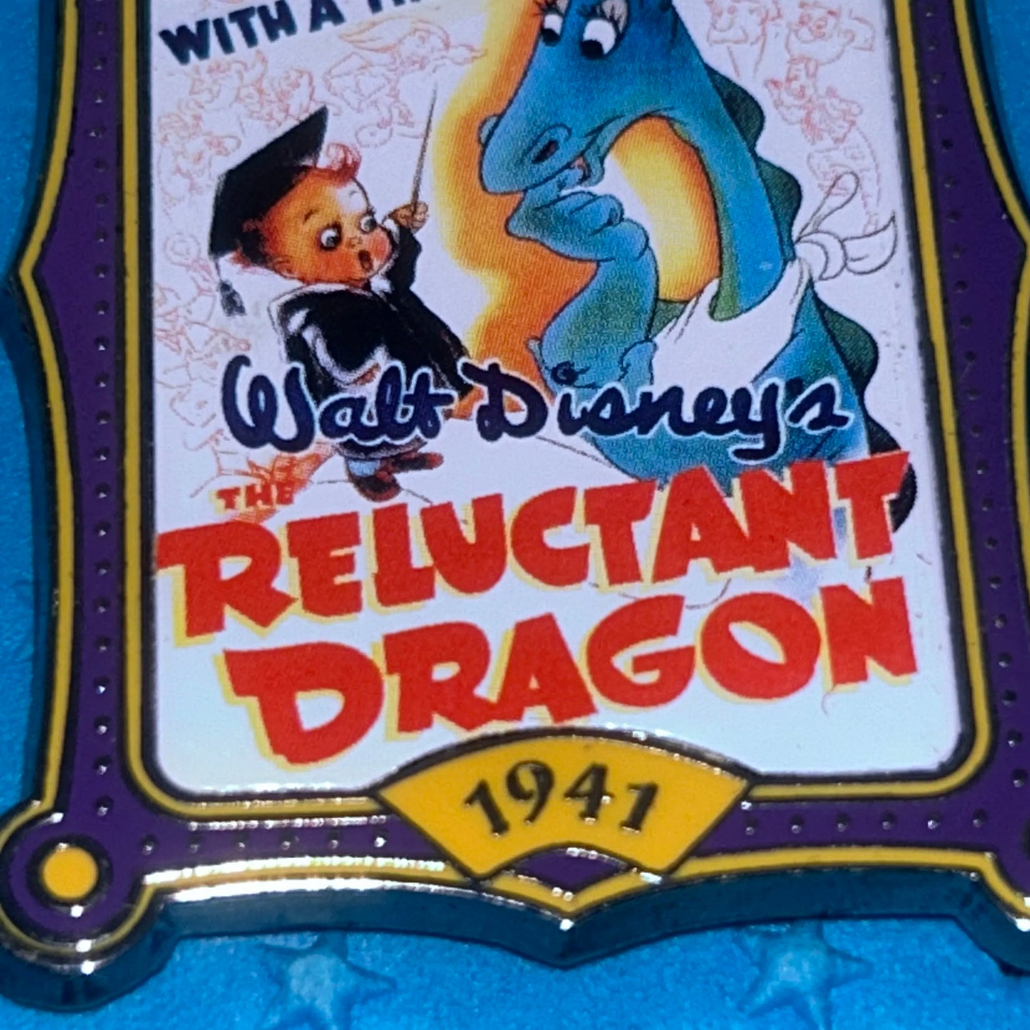 2001 - Reluctant Dragon - Movie Poster - Disney Pin