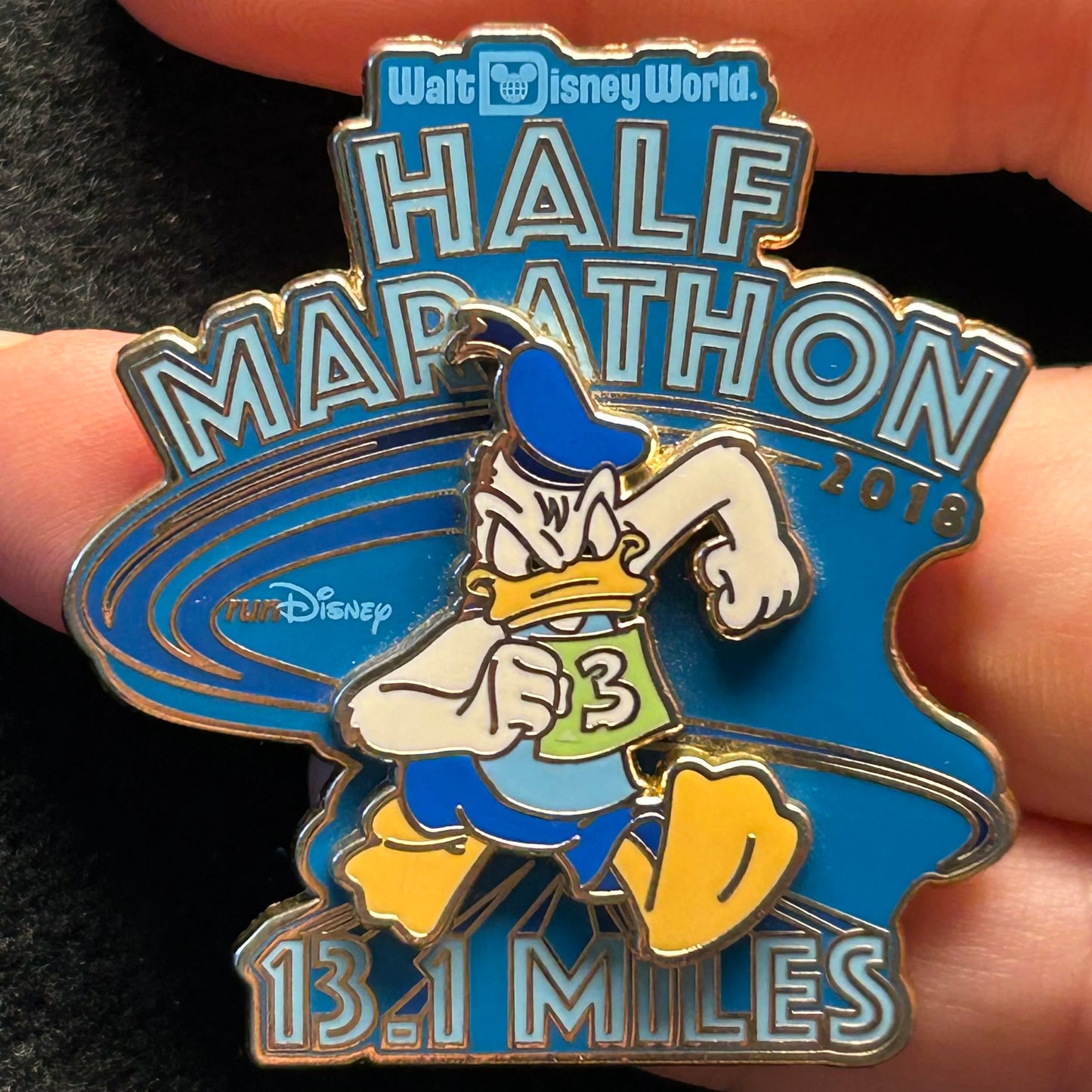2018 - Donald Duck - 13.1 Miles - Half Marathon - WDW - LR - Disney Pin