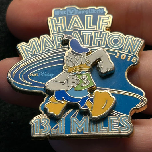 2018 - Donald Duck - 13.1 Miles - Half Marathon - WDW - LR - Disney Pin