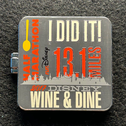 2017 - Mickey Mouse - 13.1 Miles - runDisney - Hinge - LR - Wine and Dine - Disney Pin