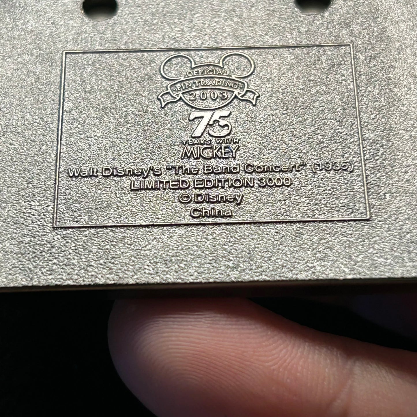 2003 - Vintage - Mickey Mouse - The Concert - WDW - LE 3,000 - Disney Pin with Stand