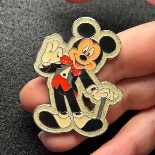 Mickey Mouse - Tuxedo and Glitter Background - DLR - Disney Pin