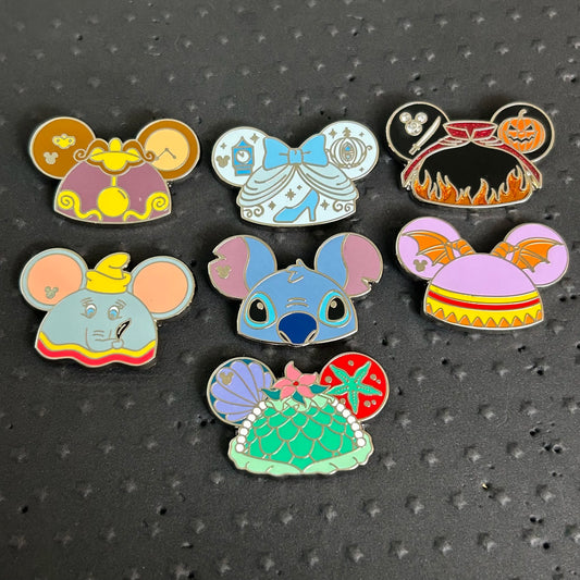 FULL SET - 2024 - Mickey Ears - Hidden Disney - 7 Pins