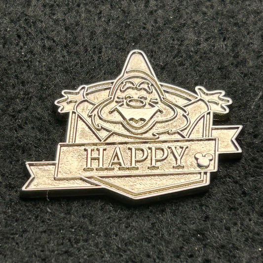 2015 - Happy - 7 Dwarfs - Hidden Mickey - Silver Chaser - Disney Pin