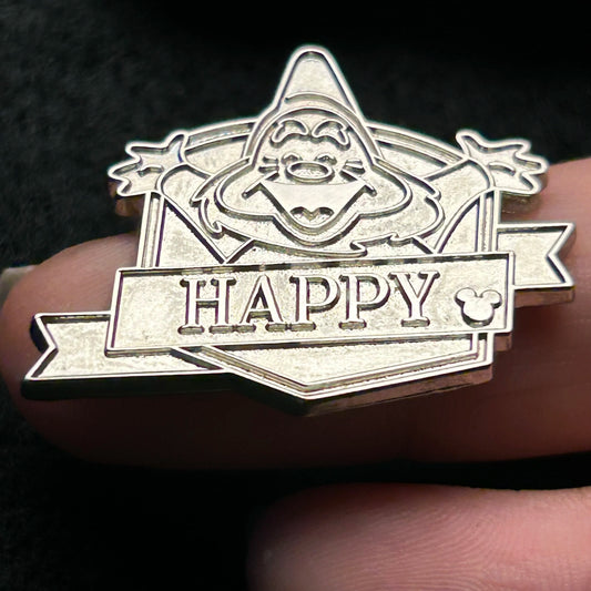 2015 - Happy - 7 Dwarfs - Hidden Mickey - Silver Chaser - Disney Pin