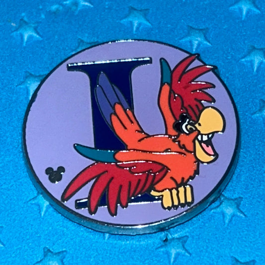 2009 - Iago - Aladdin - Hidden Mickey - Letter I - Disney Pin