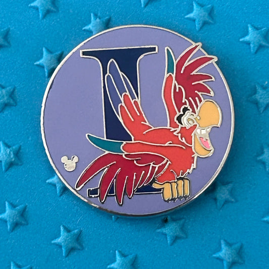 2009 - Iago - Aladdin - Hidden Mickey - Letter I - Disney Pin