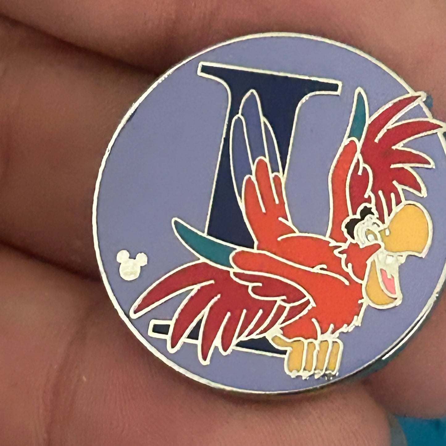 2009 - Iago - Aladdin - Hidden Mickey - Letter I - Disney Pin