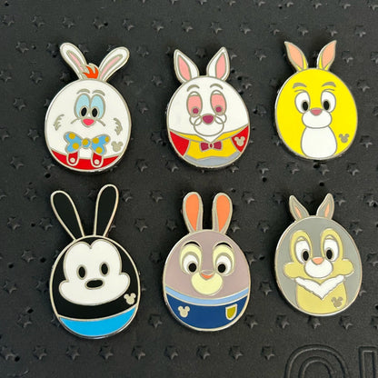 FULL SET - 2020 - Rabbits - Hidden Disney Series - Rabbit, Judy Hops, White Rabbit, Oswald, Zootopia, Thumper and Roger Rabbit - Pins